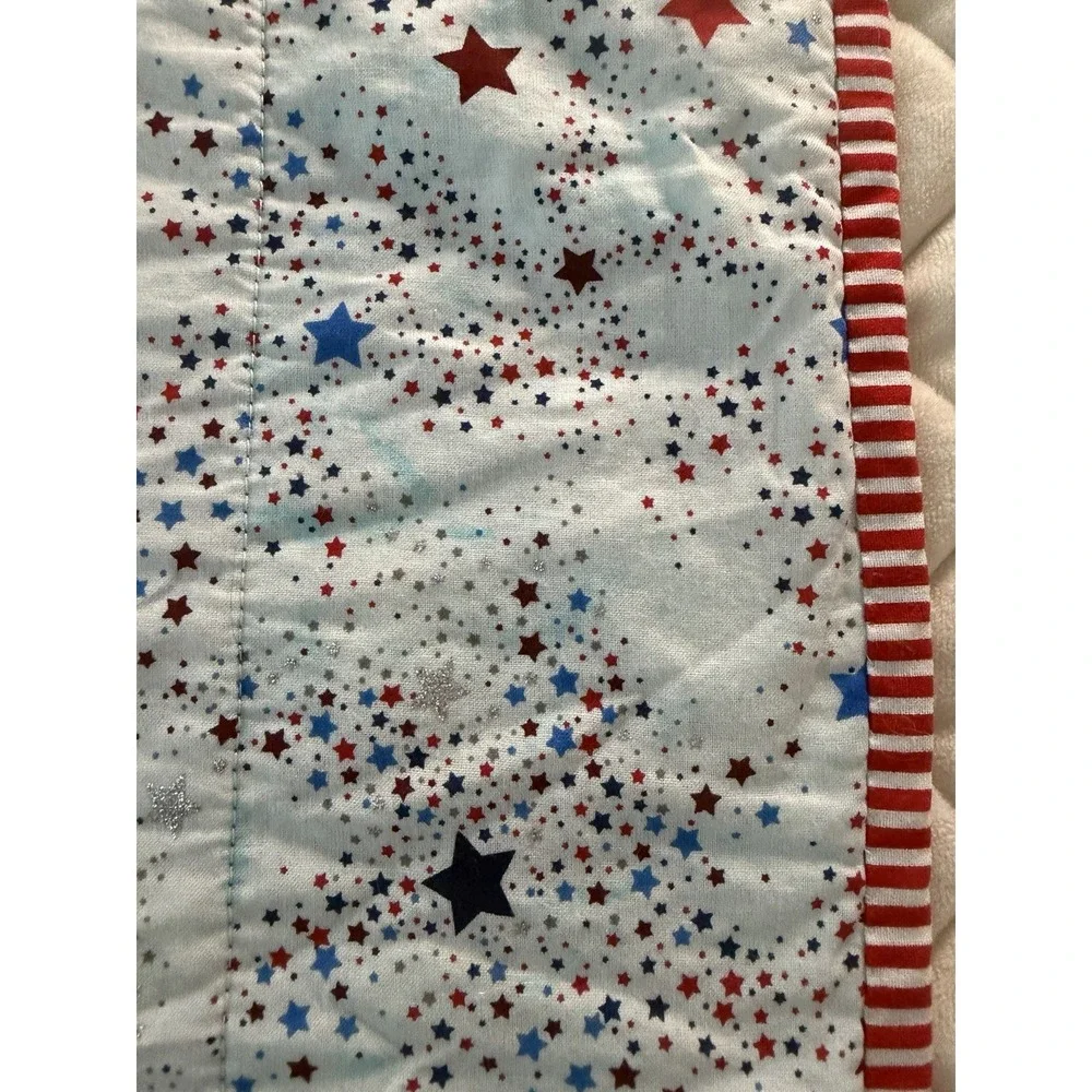 40in x 29in Dr. Seuss Cat in the Hat Patchwork Quilt Red/White/Blue Star Theme